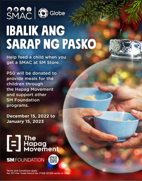 Late Christmas shopping? Do good while you shop with Globe and SMAC